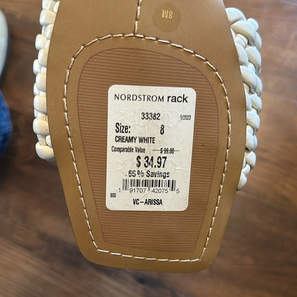 White slide on sandals- NWOT - Picture 3 of 5